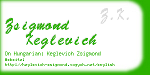 zsigmond keglevich business card